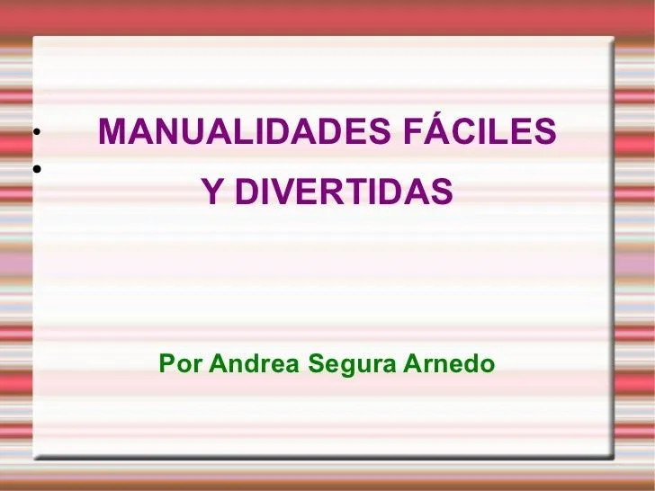 Manualidades fáciles y divertidas