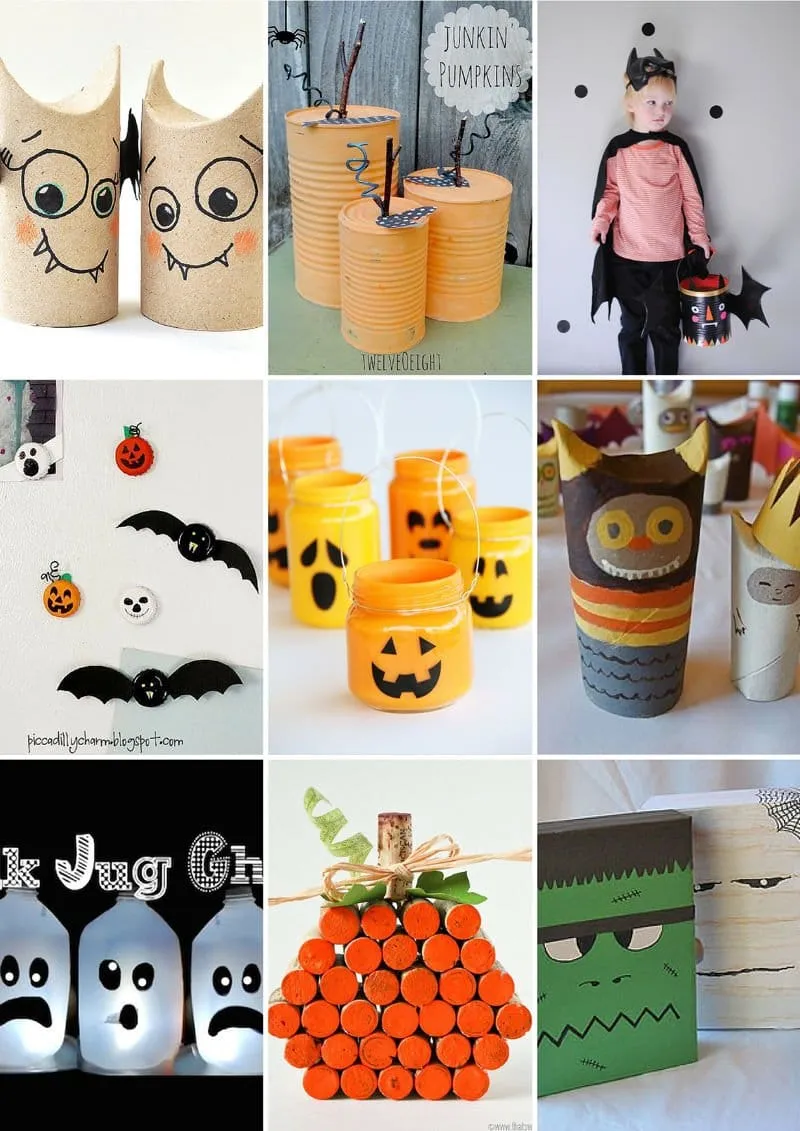 Manualidades fáciles recicladas para Halloween 2023