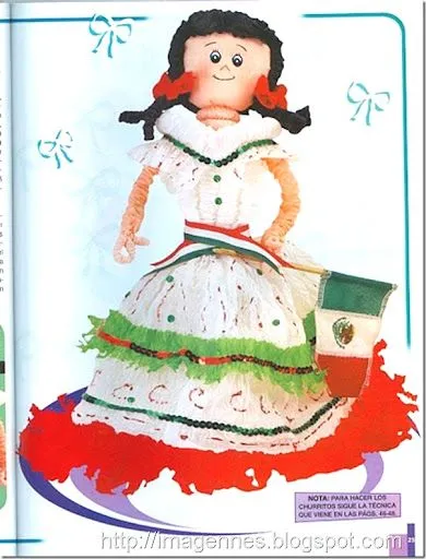 Manualidades fiestas patrias México en papel crepé | IDEAS DISFRAZ