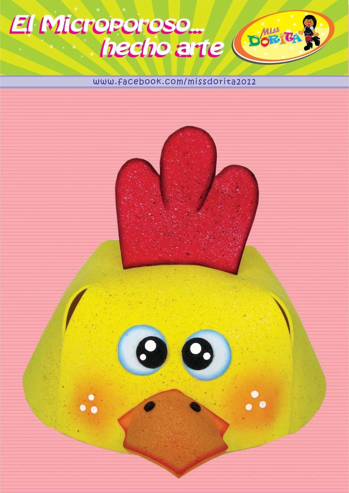 Manualidades en Foami Miss Dorita: Gorro Pollito