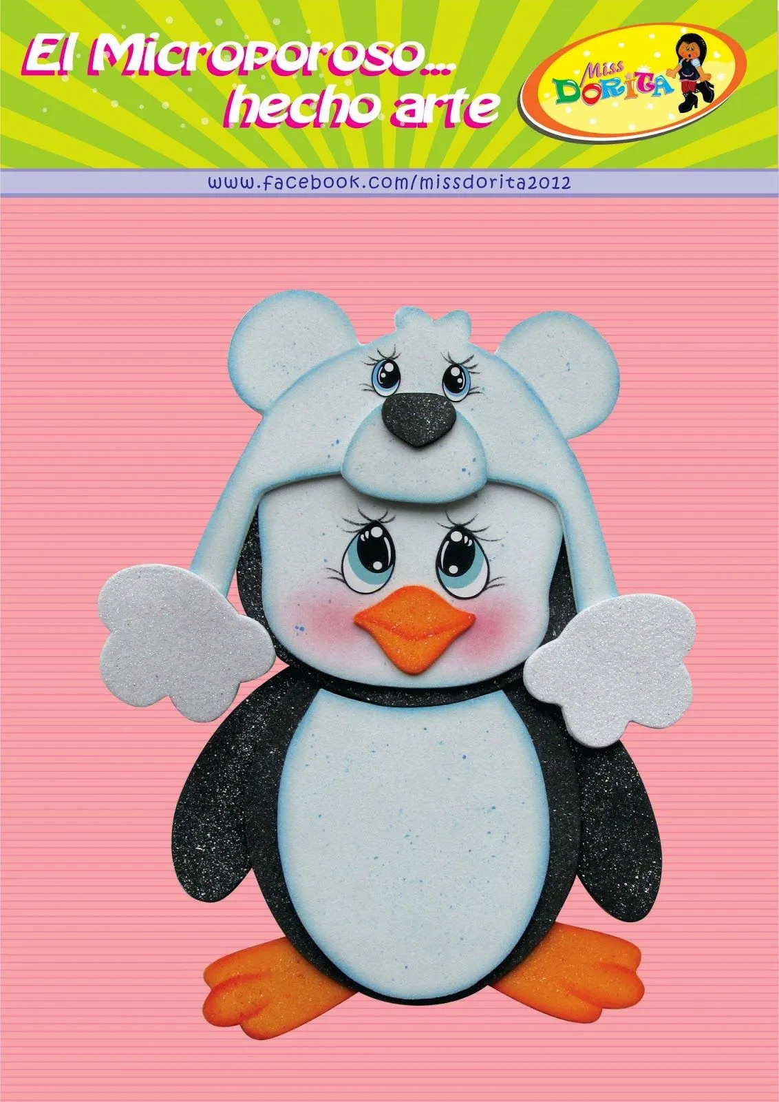 Manualidades en Foami Miss Dorita: Molde del video del Pinguino