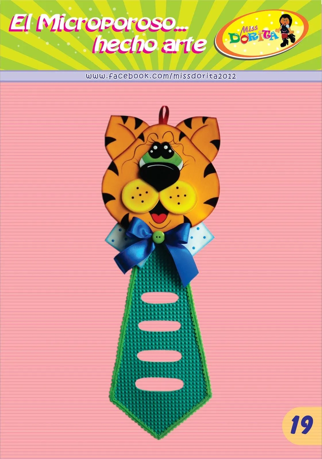 Manualidades en Foami Miss Dorita: Porta Corbata Tigre