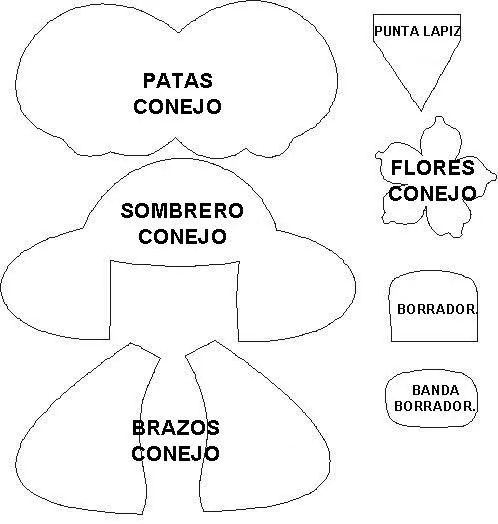 Portaretrato de conejo en foami - Imagui