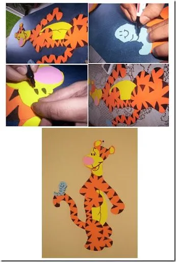 Manualidades foami: Tigger de Winnie the pooh | Colorear