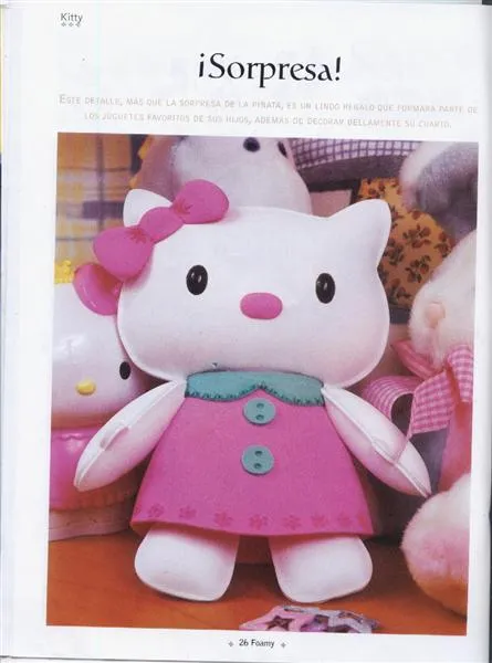 Hello Kitty en foami moldes - Imagui