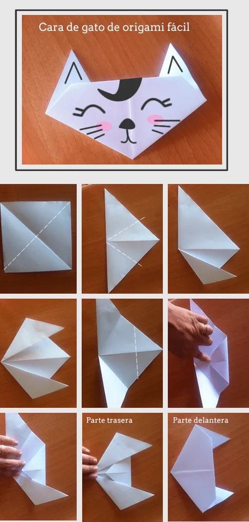 Manualidades: Cómo hacer un gato de origami muy fácil