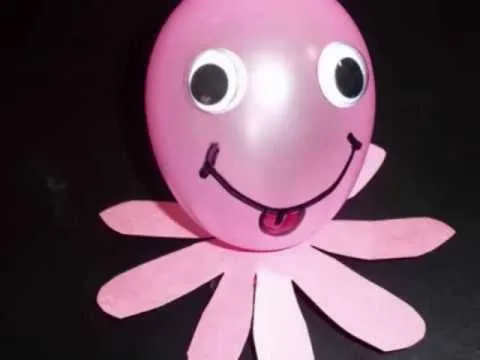 Manualidades con globos: Pulpo rosado