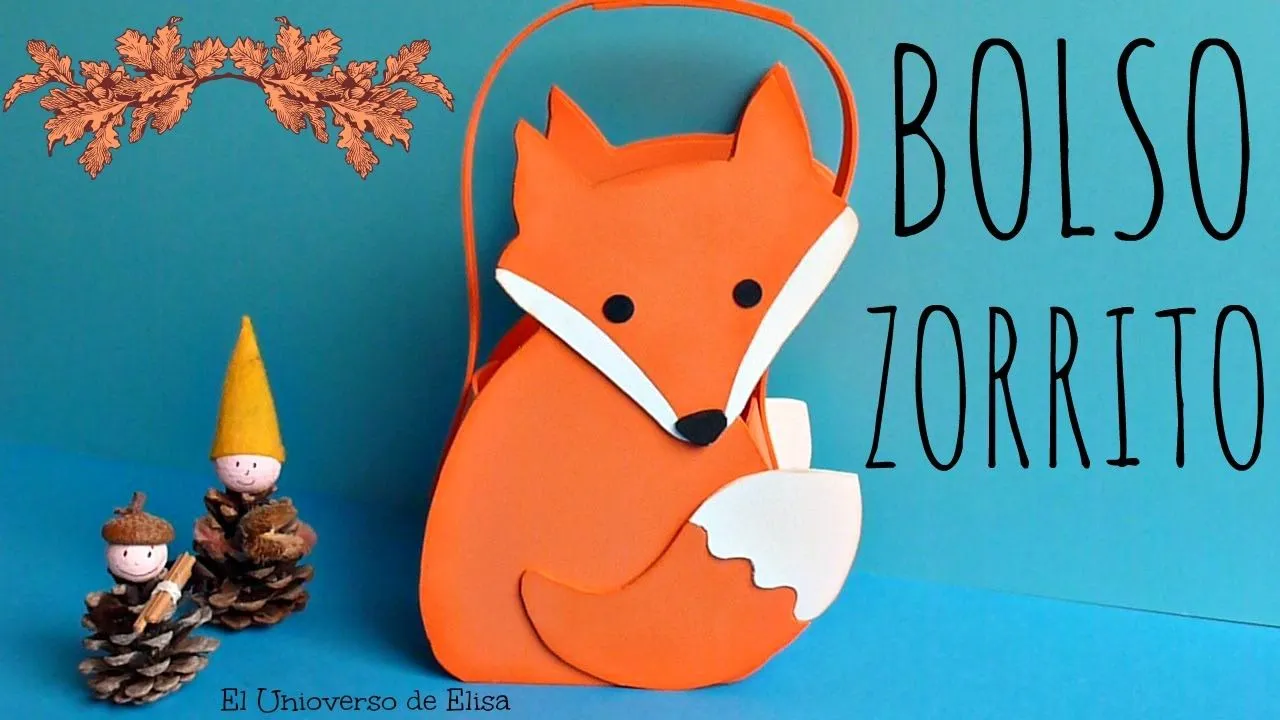 Manualidades con Goma Eva o Foamy, Bolso para Caramelos Zorrito Kawaii, Otoño, Halloween - YouTube