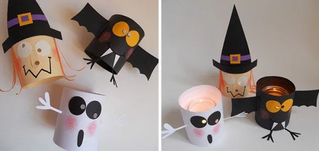 6 Manualidades de Halloween con tubos de papel higiénico | Sapos y ...