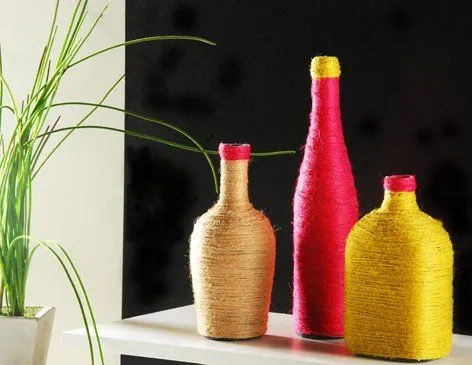 Manualidades para el hogar: botellas decoradas - Guía de MANUALIDADES