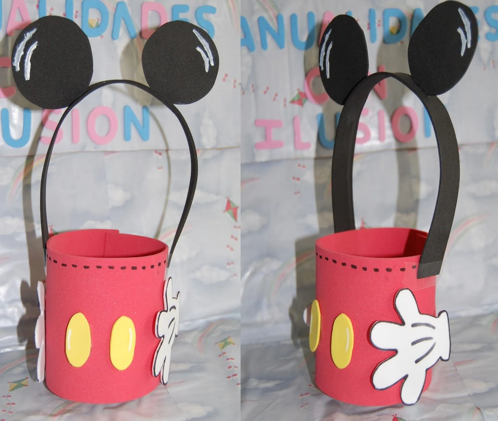 Manualidades con ilusion: DULCEROS MICKEY Y MINNIE MOUSE