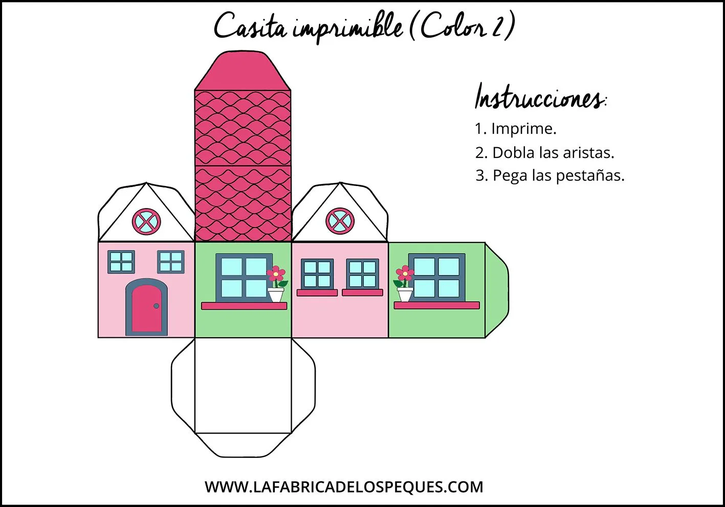 Manualidades infantiles: Casas imprimibles - La fábrica de los peques