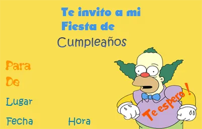 Invitación para cumpleaños para niños - Imagui