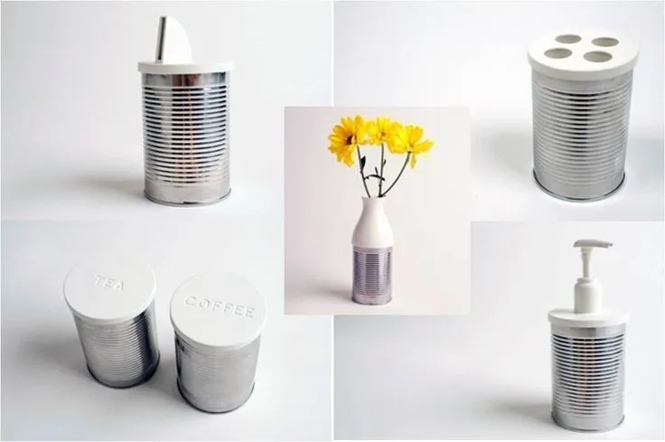 1. Manualidades con Latas para Baño. Darle un toque muy original a ...