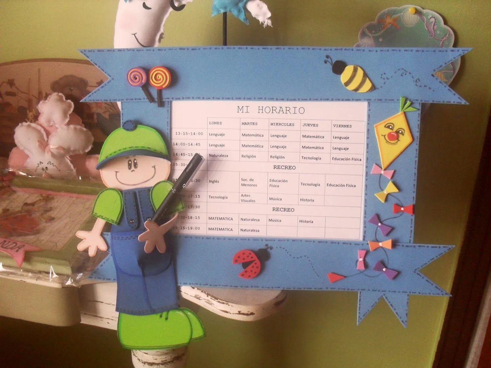 Imagenes de horarios de clase en foami - Imagui