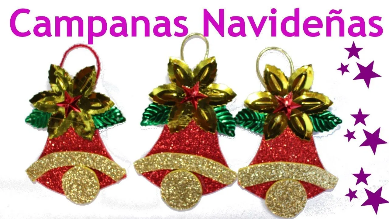 Manualidades para navidad: Campanas navideñas - Manualidades de Lina -  YouTube