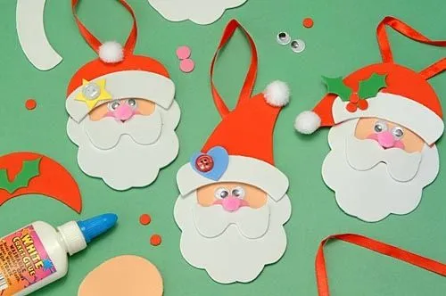 Manualidades Navidad para niños Papa Noel en foami | fiestas de ...