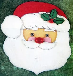 Manualidades Navideñas en Foami: Carita de Santa Clos :