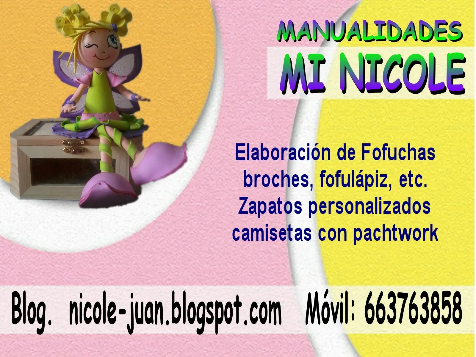 Manualidades mi nicole: TARJETA DE PRESENTACIÓN