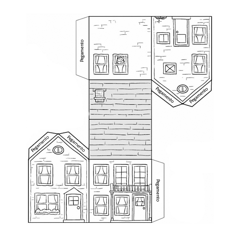 Casas para recortar de papel - Imagui