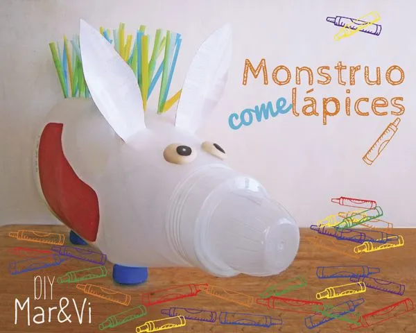 Manualidades para niños: Monstruo portalápices