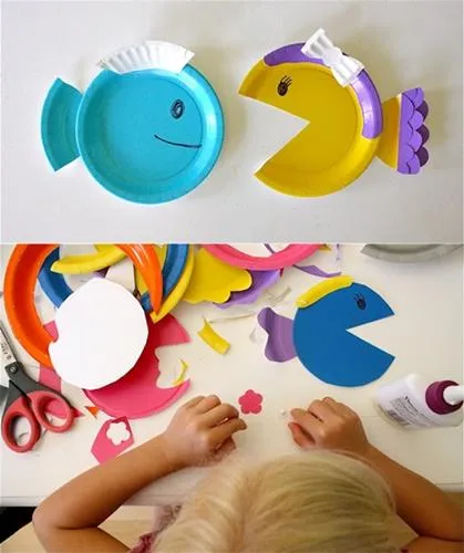 Manualidades con niños… Peces de colores - Paperblog