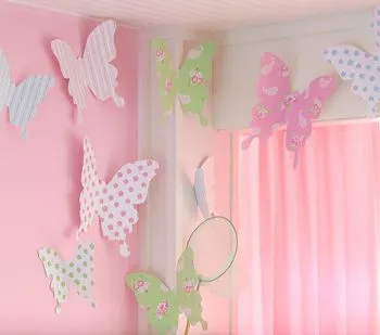 Manualidades con papel: mariposas para la pared - Guía de MANUALIDADES