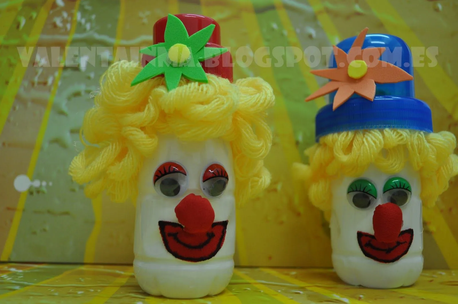 Manualidades: Payaso de plastico