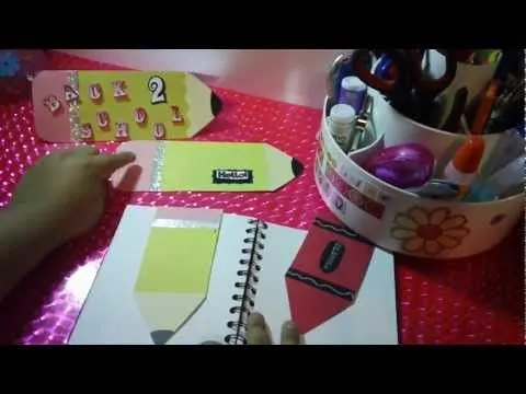 MANUALIDADES PARA REGRESO A CLASES *TARJETA/MARCA PAGINAS ...
