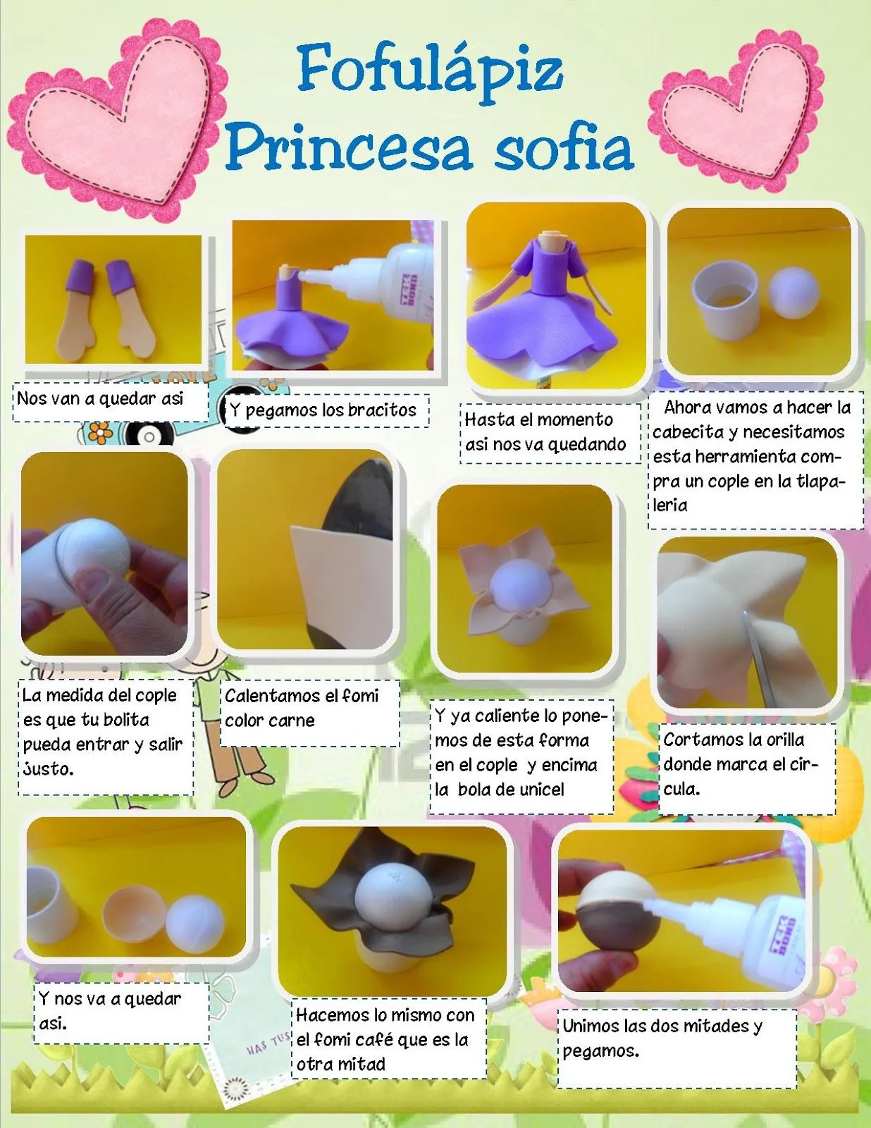 Manualidades Tekbond: Fofulápiz de Princesa Sofia