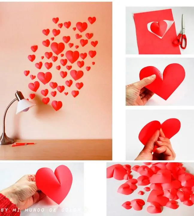 Como hacer corazones con papel - Imagui