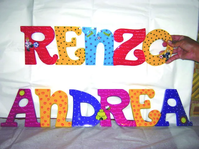 MIS MANUALIDADES EN TRUPAN: Nombres personalizados en trupán