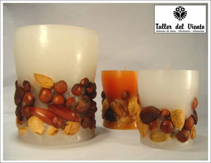 Manualidades » Velas con frutos secos