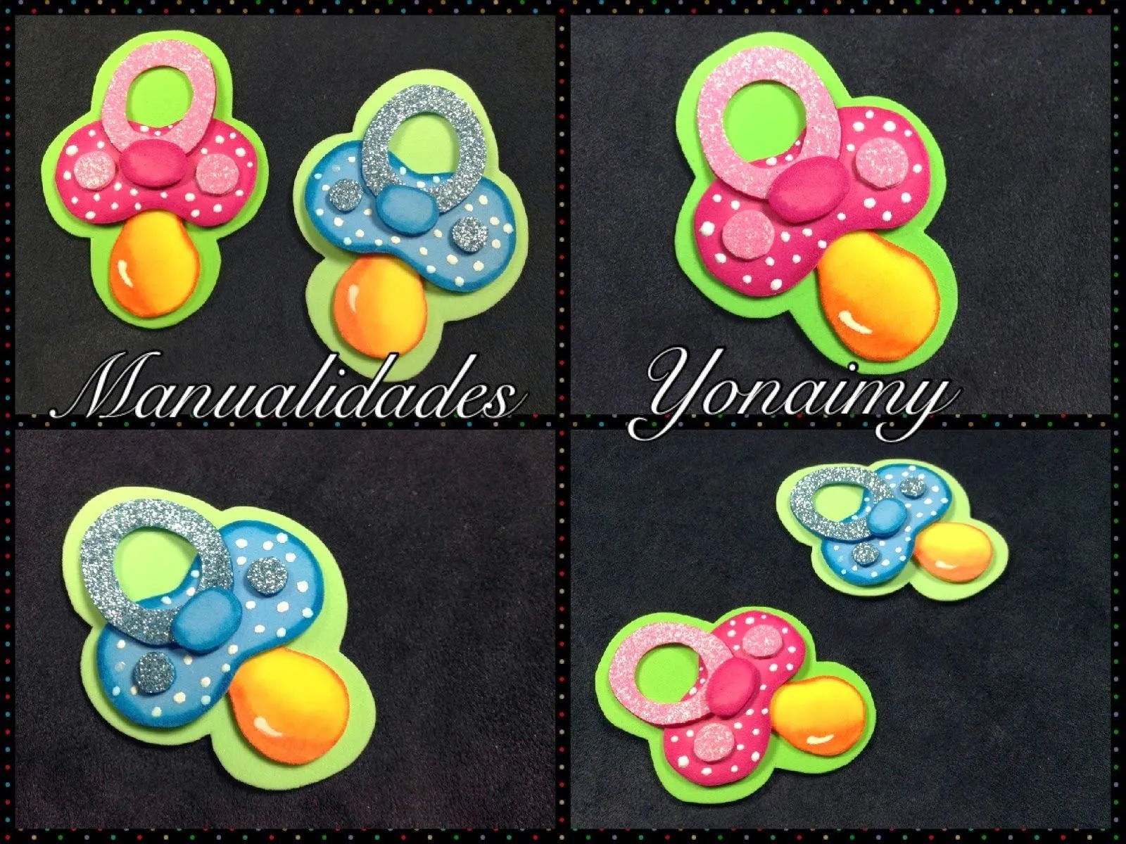 MANUALIDADES YONAIMY: CHUPONES DE BEBE PARA BABY SHOWER HECHOS DE ...