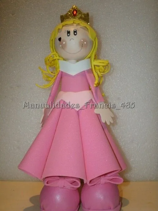 Manualidades_foamy_francis485: Fofucha princesa Aurora