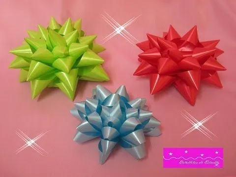 MANUALIDADES:Moños Estrella para Regalos - VidInfo