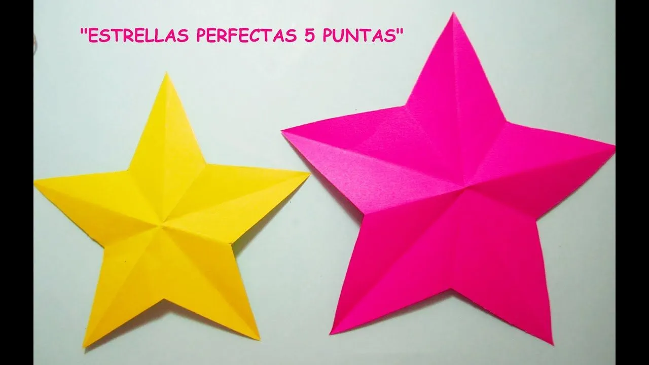 MANUALIDADES:TUTORIAL:ESTRELLA PERFECTA 5 PUNTAS - YouTube