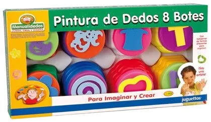 Manualidedos Pintura de Dedos 8 Colores | Juguetes