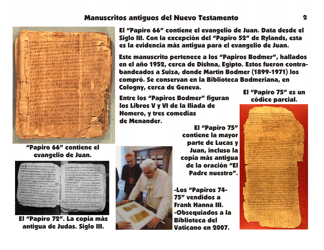 Manuscritos antiguos del Nuevo Testamento. Diez imágenes ...