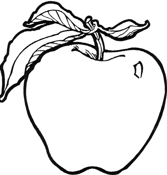 Dibujo de manzana para colorear - Imagui