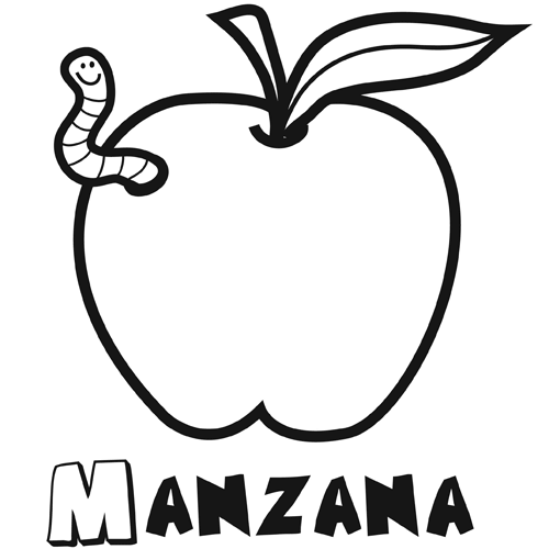 Manzana para imprimir colorear - Imagui