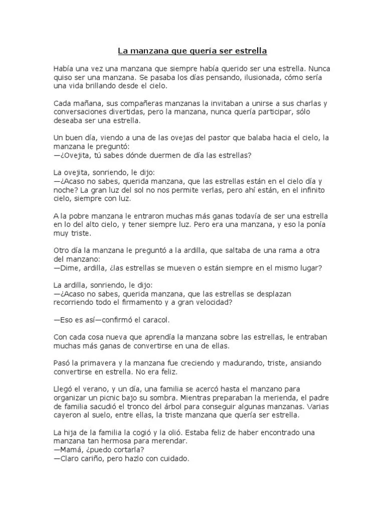 La Manzana Que Queria Ser Estrella | PDF