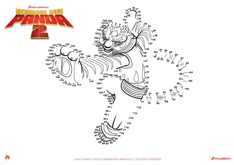 Cinco Manzanas: Dibujos de kung fu panda 2 para pintar o colorear