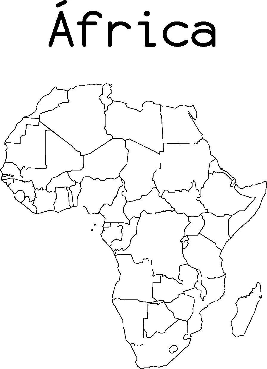 map da Africa Colouring Pages