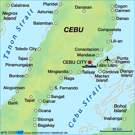 Map of Cebu, Philippines (Philippines) - Map in the Atlas of the ...