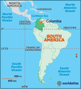 Map of Colombia, Colombia South America, Colombia Map, Mapa de ...