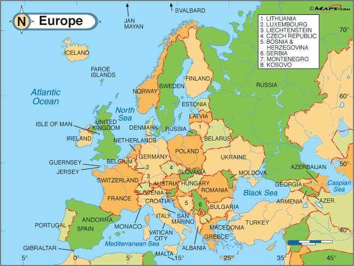 Map of Europe with Facts, Statistics and History | Infoplease.com