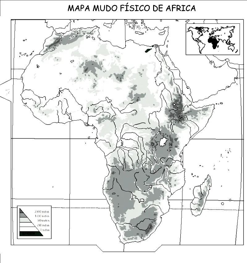 Mapa de Africa para imprimir