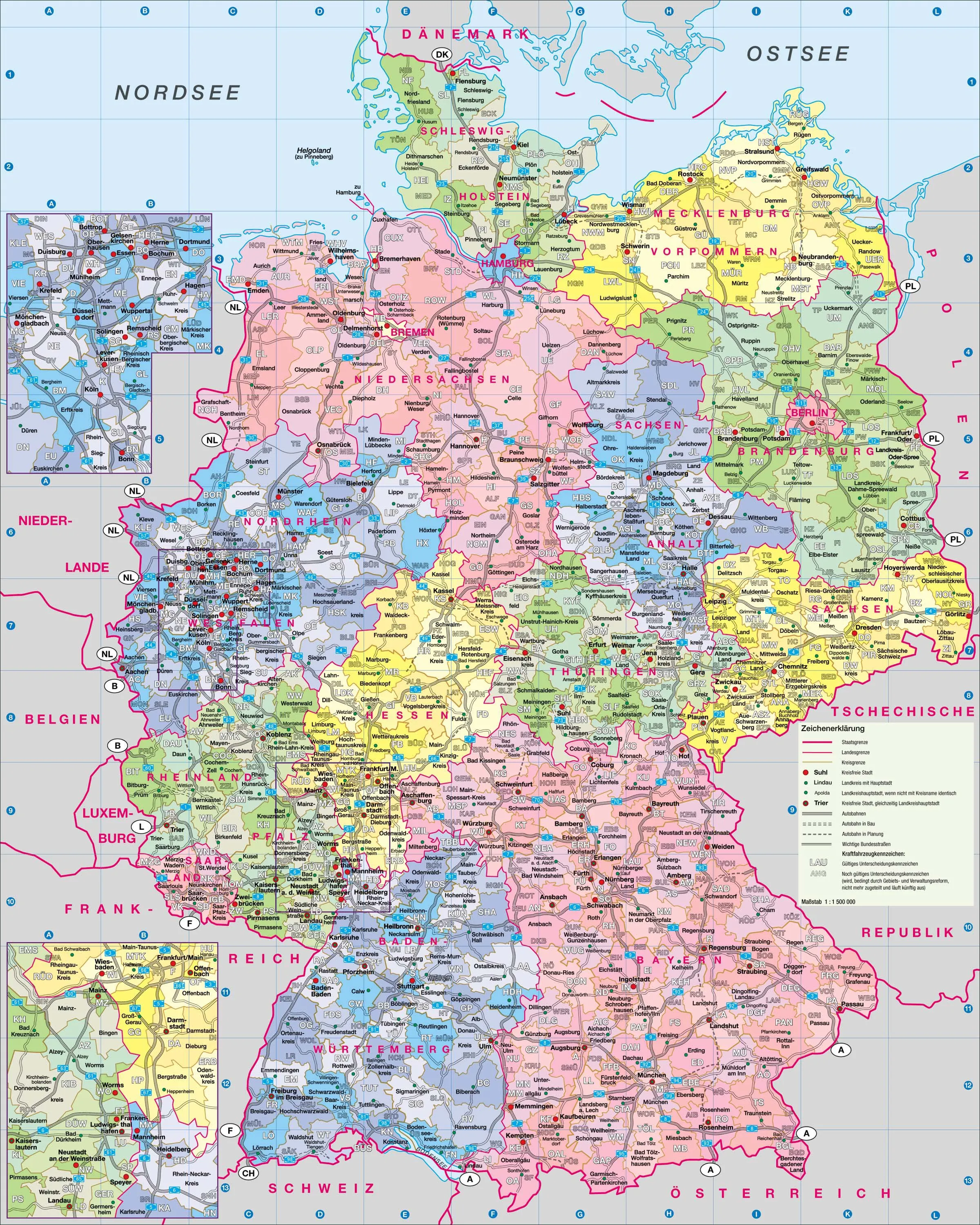 Mapa de Alemania - Tamaño completo