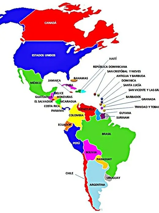 Mapa de america